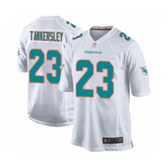 Men's Miami Dolphins 23 Cordrea Tankersley Game White Football Jersey