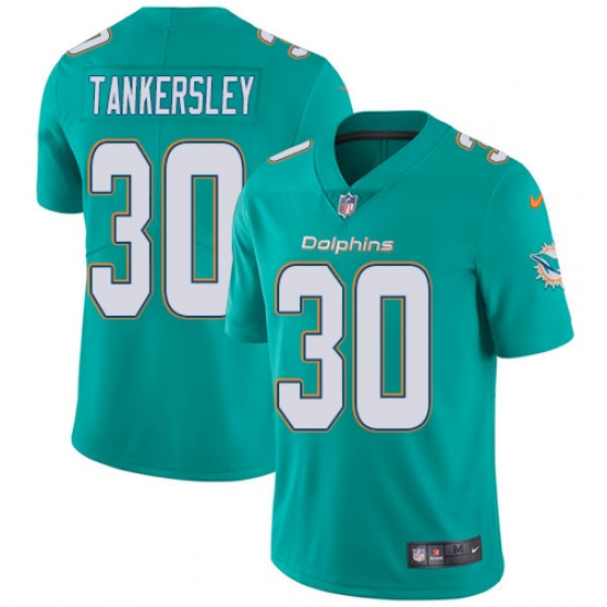 Youth Nike Miami Dolphins 30 Cordrea Tankersley Elite Aqua Green Team Color NFL Jersey
