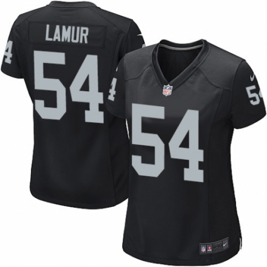 Women's Nike Oakland Raiders 54 Emmanuel Lamur Game Black Team Color NFL Jersey