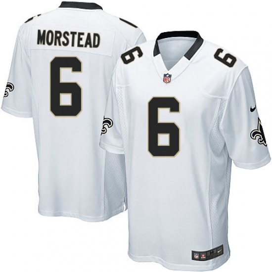 Men's Nike New Orleans Saints 6 Thomas Morstead Game White NFL Jersey