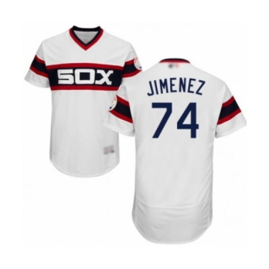 Men's Chicago White Sox 74 Eloy Jimenez White Alternate Flex Base Authentic Collection Baseball Jersey