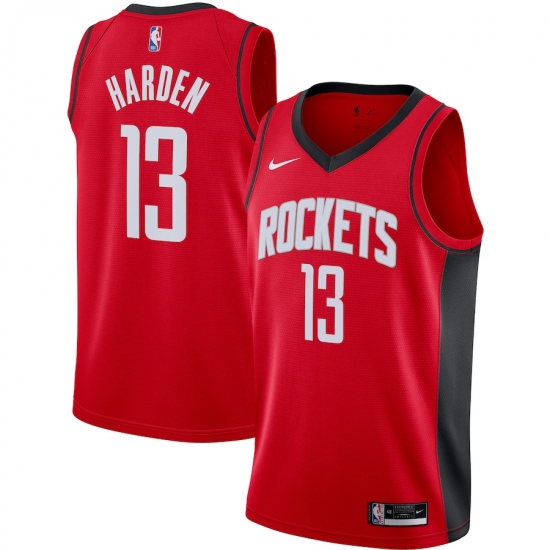 Men's Houston Rockets 13 James Harden Nike Red 2020-21 Swingman Jersey