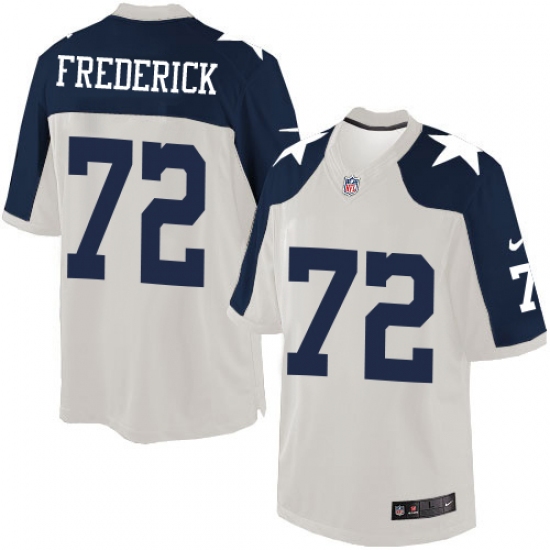 Men's Nike Dallas Cowboys 72 Travis Frederick Limited White Throwback Alternate NFL Jersey