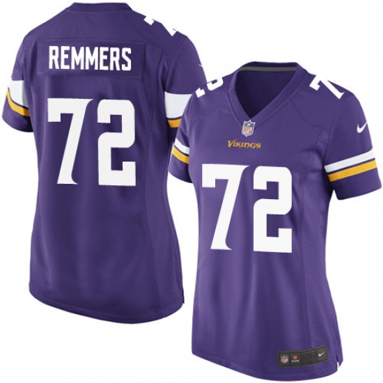 Women's Nike Minnesota Vikings 72 Mike Remmers Game Purple Team Color NFL Jersey