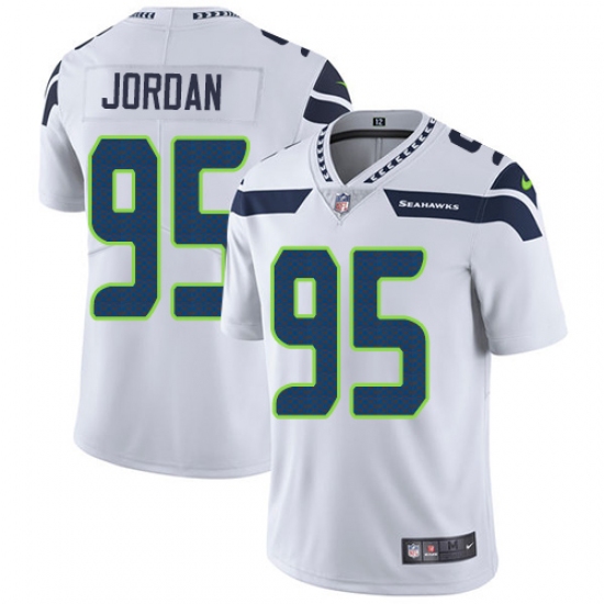 Men's Nike Seattle Seahawks 95 Dion Jordan White Vapor Untouchable Limited Player NFL Jersey