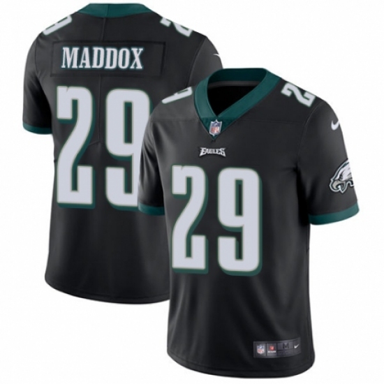 Men's Nike Philadelphia Eagles 29 Avonte Maddox Black Alternate Vapor Untouchable Limited Player NFL Jersey