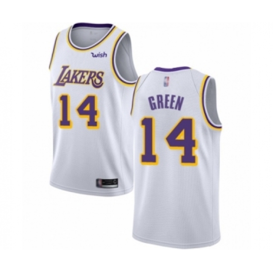 Women's Los Angeles Lakers 14 Danny Green Swingman White Basketball Jersey - Association Edition