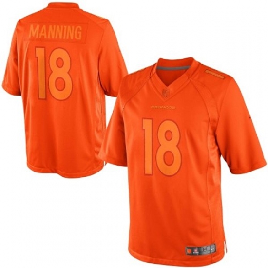 Men's Nike Denver Broncos 18 Peyton Manning Orange Drenched Limited NFL Jersey