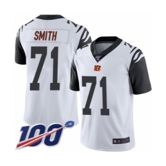 Youth Cincinnati Bengals 71 Andre Smith Limited White Rush Vapor Untouchable 100th Season Football Jersey