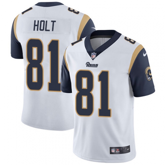 Youth Nike Los Angeles Rams 81 Torry Holt White Vapor Untouchable Limited Player NFL Jersey