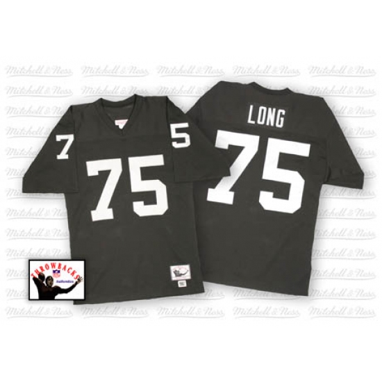 Mitchell and Ness Oakland Raiders 75 Howie Long Black Team Color Authentic NFL Throwback Jersey