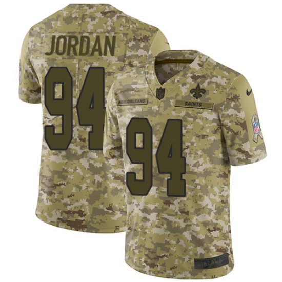 Men's Nike New Orleans Saints 94 Cameron Jordan Limited Camo 2018 Salute to Service NFL Jersey