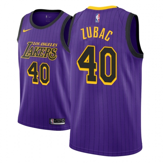 Men NBA 2018-19 Los Angeles Lakers 40 Ivica Zubac City Edition Purple Jersey