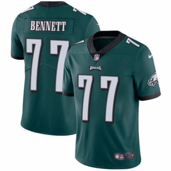 Youth Nike Philadelphia Eagles 77 Michael Bennett Midnight Green Team Color Vapor Untouchable Limited Player NFL Jersey