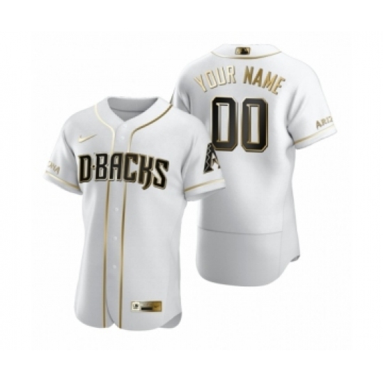 Men's Arizona Diamondbacks Custom Nike White Authentic Golden Edition Jersey