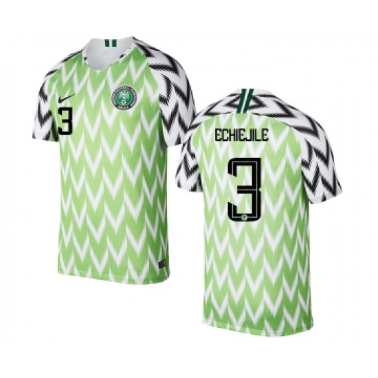 Nigeria 3 ECHIEJILE Home Soccer Country Jersey