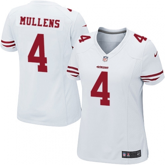 Women's Nike San Francisco 49ers 4 Nick Mullens Game White NFL Jersey
