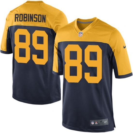 Men's Nike Green Bay Packers 89 Dave Robinson Game Navy Blue Alternate NFL Jersey