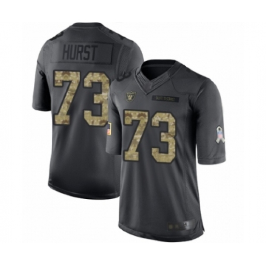 Youth Oakland Raiders 73 Maurice Hurst Limited Black 2016 Salute to Service Football Jersey