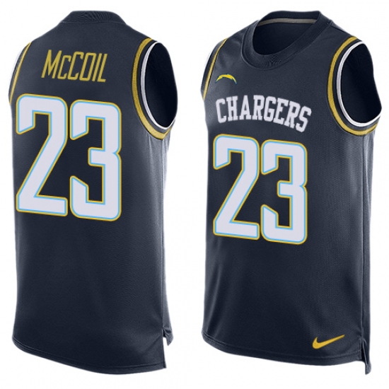 Men's Nike Los Angeles Chargers 23 Dexter McCoil Limited Navy Blue Player Name & Number Tank Top NFL Jersey