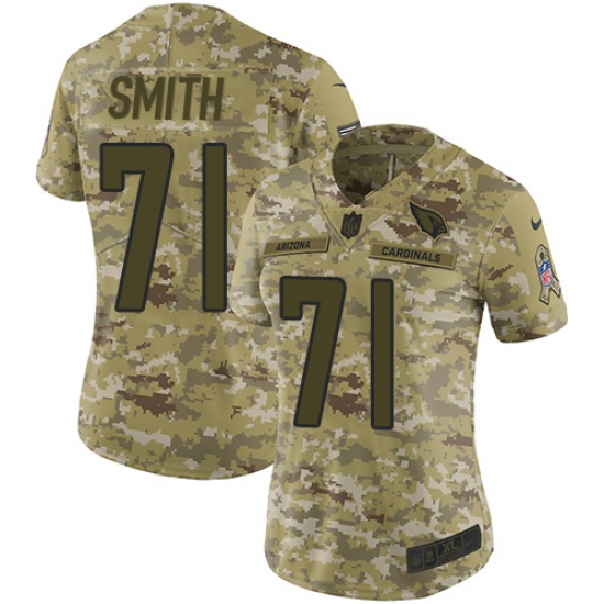 Women's Nike Arizona Cardinals 71 Andre Smith Limited Camo 2018 Salute to Service NFL Jersey