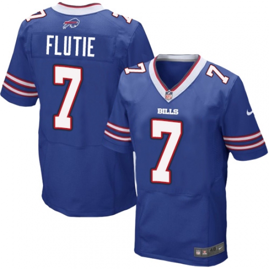 Men's Nike Buffalo Bills 7 Doug Flutie Elite Royal Blue Team Color NFL Jersey