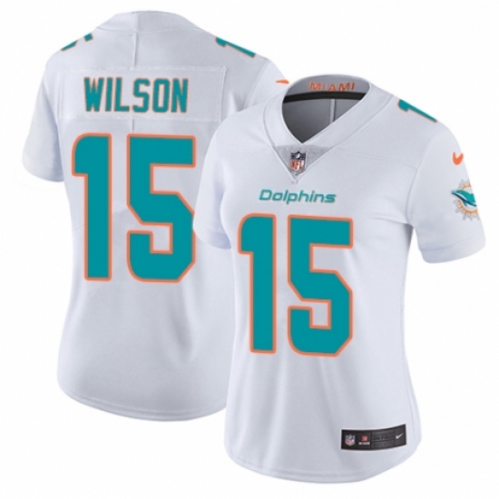 Women's Nike Miami Dolphins 15 Albert Wilson White Vapor Untouchable Limited Player NFL Jersey