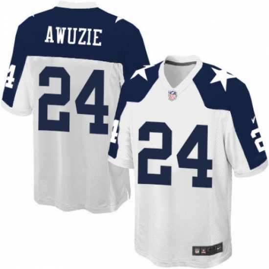 Men's Nike Dallas Cowboys 24 Chidobe Awuzie Game White Throwback Alternate NFL Jersey