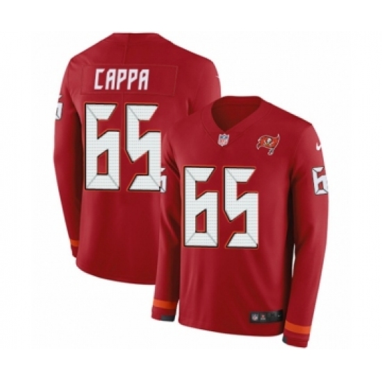 Men's Nike Tampa Bay Buccaneers 65 Alex Cappa Limited Red Therma Long Sleeve NFL Jersey