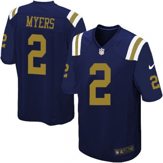 Men's Nike New York Jets 2 Jason Myers Limited Navy Blue Alternate NFL Jersey