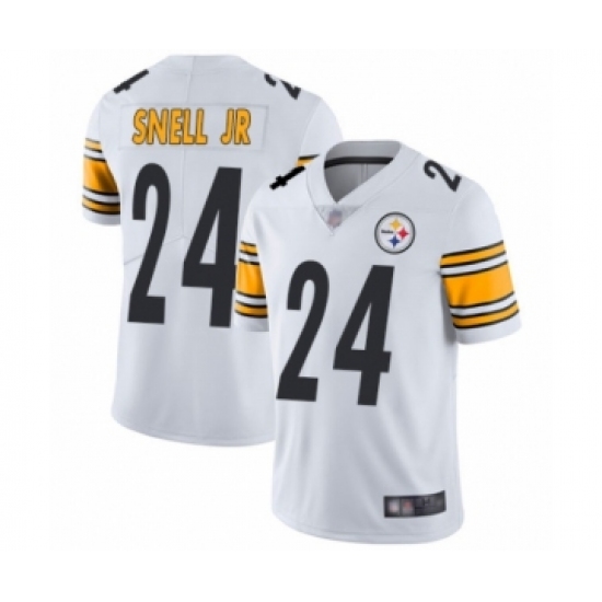 Men's Pittsburgh Steelers 24 Benny Snell Jr. White Vapor Untouchable Limited Player Football Jersey