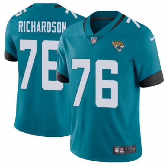 Men's Nike Jacksonville Jaguars 76 Will Richardson Black Alternate Vapor Untouchable Limited Player NFL Jersey