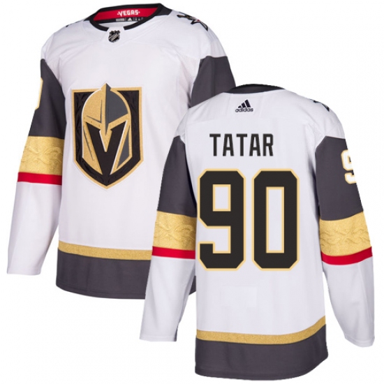 Men's Adidas Vegas Golden Knights 90 Tomas Tatar Authentic White Away NHL Jersey
