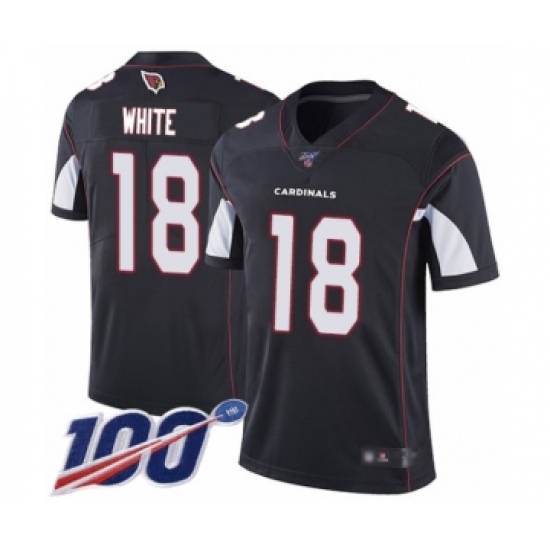 Men's Arizona Cardinals 18 Kevin White Black Alternate Vapor Untouchable Limited Player 100th Season Football Jersey