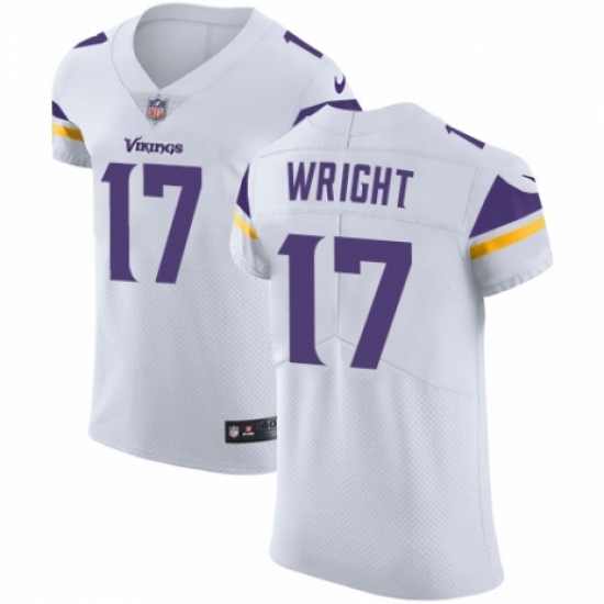 Men's Nike Minnesota Vikings 17 Kendall Wright White Vapor Untouchable Elite Player NFL Jersey