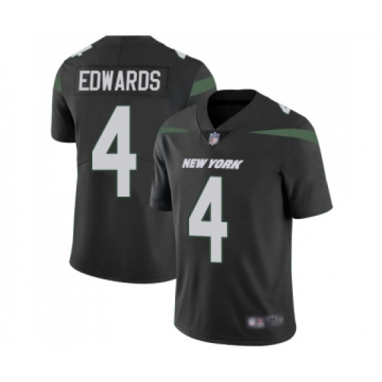 Men's New York Jets 4 Lac Edwards Black Alternate Vapor Untouchable Limited Player Football Jersey
