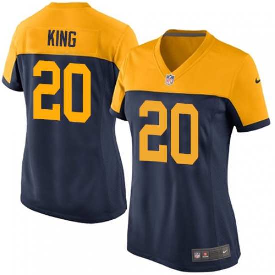 Women's Nike Green Bay Packers 20 Kevin King Game Navy Blue Alternate NFL Jersey