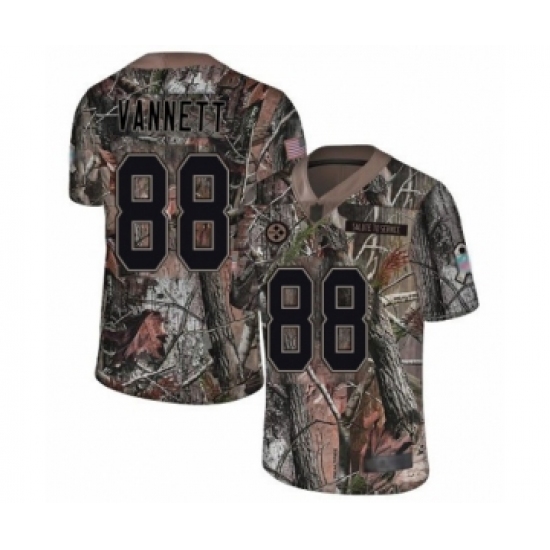 Youth Pittsburgh Steelers 88 Nick Vannett Camo Rush Realtree Limited Football Jersey