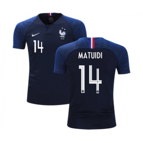 France 14 Matuidi Home Kid Soccer Country Jersey