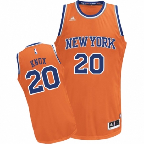 Women's Adidas New York Knicks 20 Kevin Knox Swingman Orange Alternate NBA Jersey