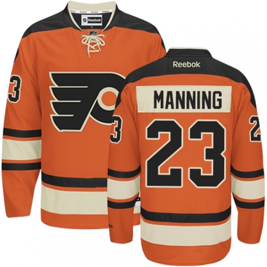 Women's Reebok Philadelphia Flyers 23 Brandon Manning Authentic Orange New Third NHL Jersey