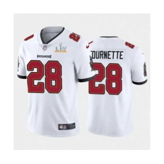 Youth Tampa Bay Buccaneers 28 Leonard Fournette White Super Bowl LV Jersey