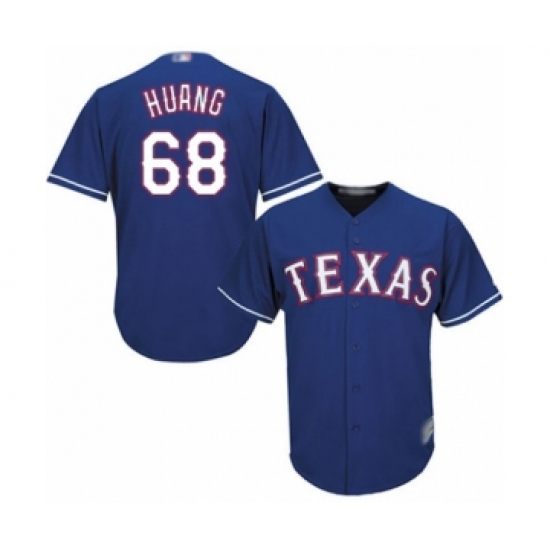 Youth Texas Rangers 68 Wei-Chieh Huang Authentic Royal Blue Alternate 2 Cool Base Baseball Player Jersey