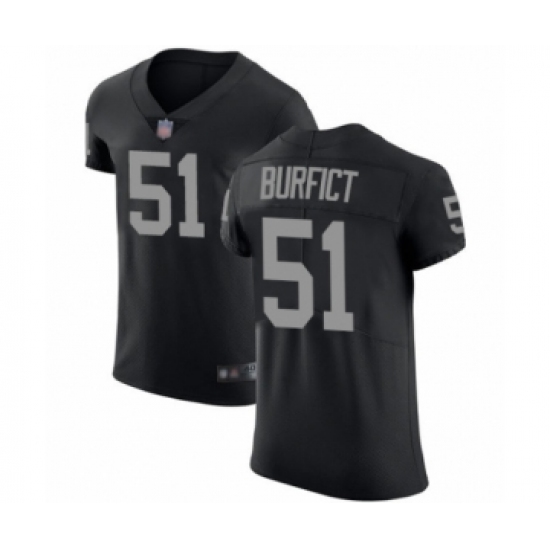 Men's Oakland Raiders 51 Vontaze Burfict Black Team Color Vapor Untouchable Elite Player Football Jersey