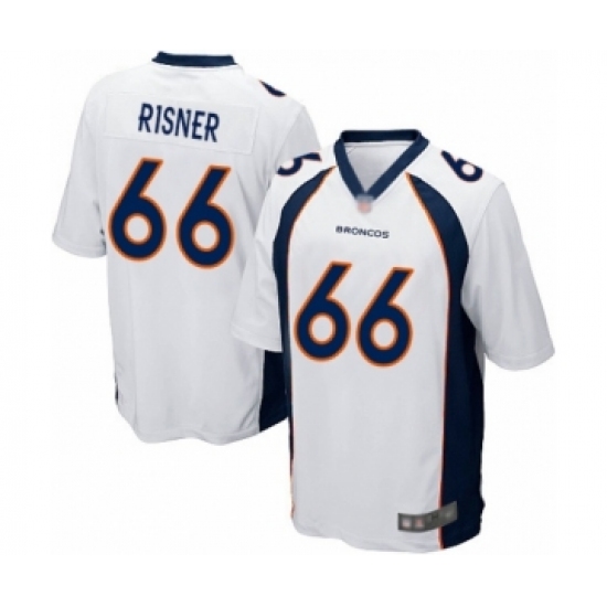 Men's Denver Broncos 66 Dalton Risner Game White Football Jersey