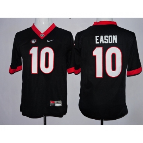 Georgia Bulldogs 10 Jacob Eason Black Youth College Football Jersey