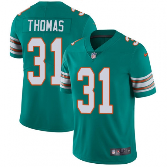 Youth Nike Miami Dolphins 31 Michael Thomas Aqua Green Alternate Vapor Untouchable Limited Player NFL Jersey