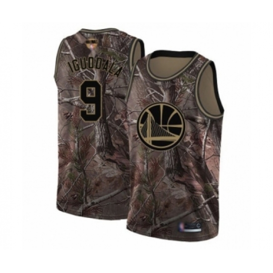 Youth Golden State Warriors 9 Andre Iguodala Swingman Camo Realtree Collection Basketball 2019 Basketball Finals Bound Jersey