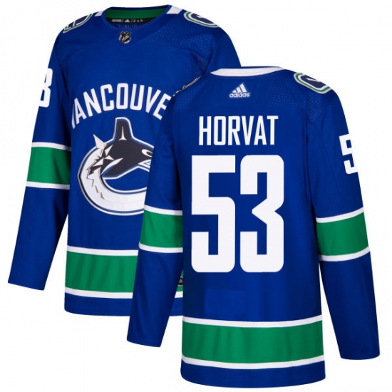 Youth Adidas Vancouver Canucks 53 Bo Horvat Authentic Blue Home NHL Jersey