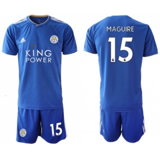 Leicester City 15 Maguire Home Soccer Club Jersey